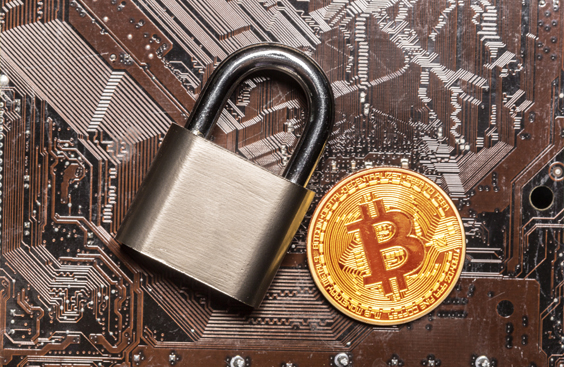 gold-bitcoin-and-padlock Wallet per Bitcoin