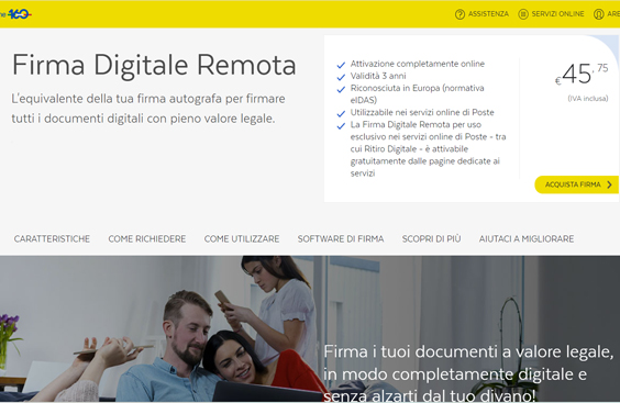firma digitale remota con Poste Italiane