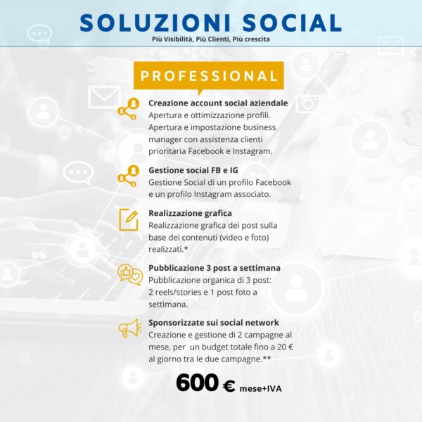 Pacchetto Social Professional - Mensile