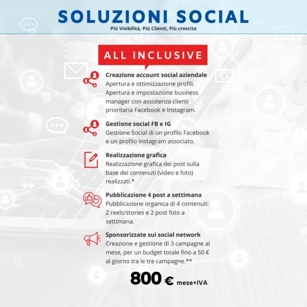 Pacchetto Social All Inclusive - Mensile