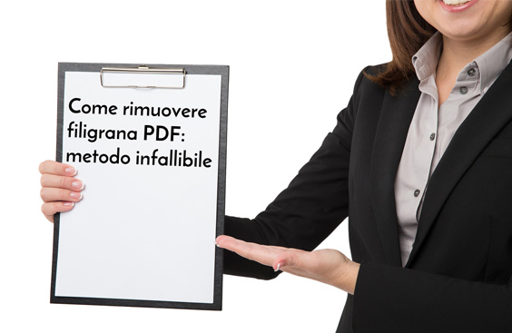 come rimuovere filigrana dai PDF