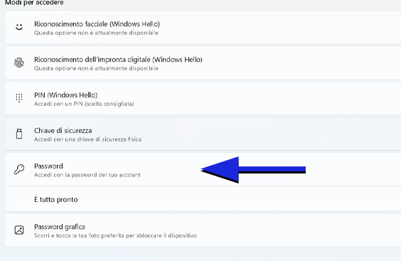 Cambiare la Password su Windows 11